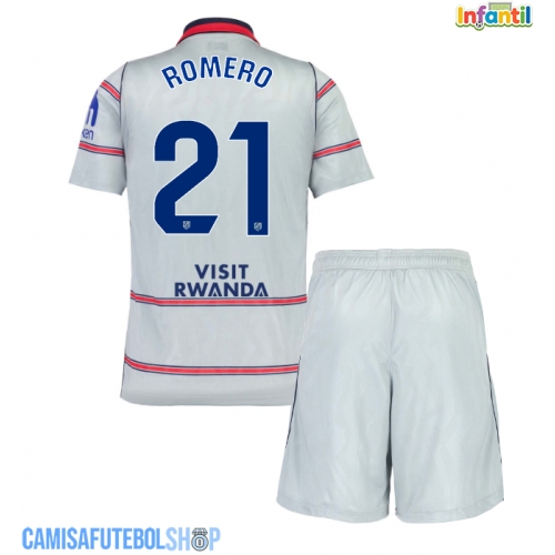 Camisa de time de futebol Atletico Madrid Cristian Romero #21 Replicas 3º Equipamento Infantil 2026-27 Manga Curta (+ Calças curtas)